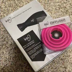 ION Hairdryer and Universal Diffuser, BRAND NEW